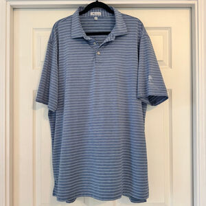 Peter Millar Performance Polo XXL Blue White Striped